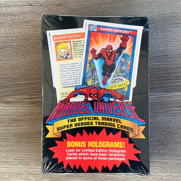 Marvel Universe Official Marvel Super Heroes Trading Cards sealed box 1990 Impel - Picture 9 of 10